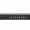 JN16H2G1S-200-V1 16 Ports PoE 10/100Mbps Fast Ethernet 2 RJ45 Gigabit and 1 Giga SFP Fiber Switch
